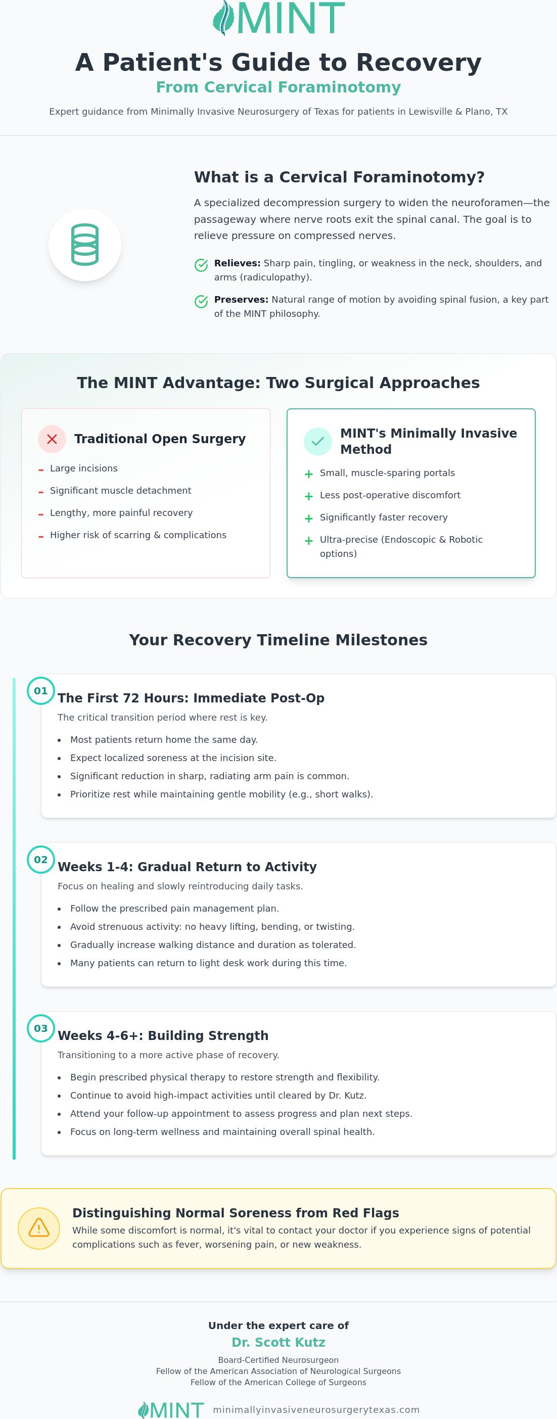 Recovery from Cervical Foraminotomy: A Comprehensive Guide by Dr. Scott Kutz